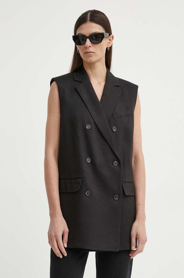 Theory Laneni prsluk Theory boja: crna, dvoredno zakopčavanje