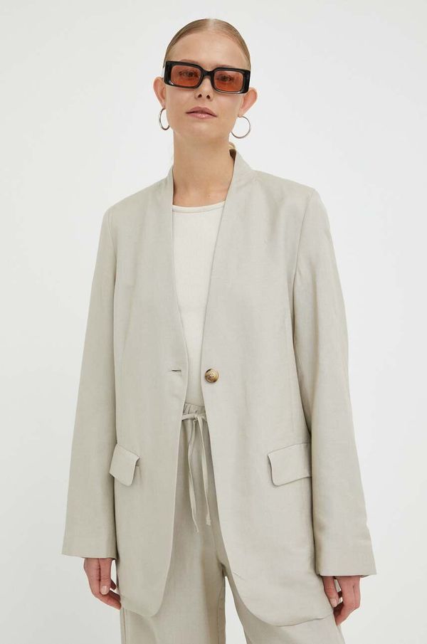 Lovechild Laneni sako Lovechild boja: bež, jednoredno zakopčavanje, bez uzorka