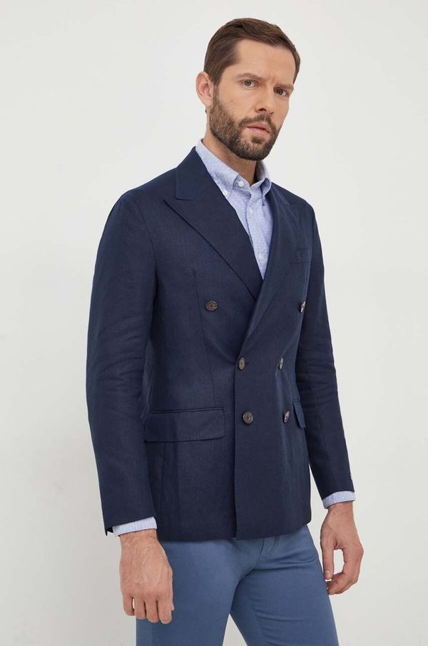 Polo Ralph Lauren Laneni sako Polo Ralph Lauren boja: tamno plava, 715836549