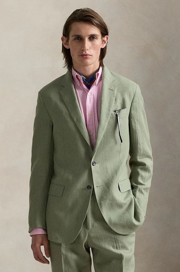 Polo Ralph Lauren Laneni sako Polo Ralph Lauren boja: zelena, 715966909