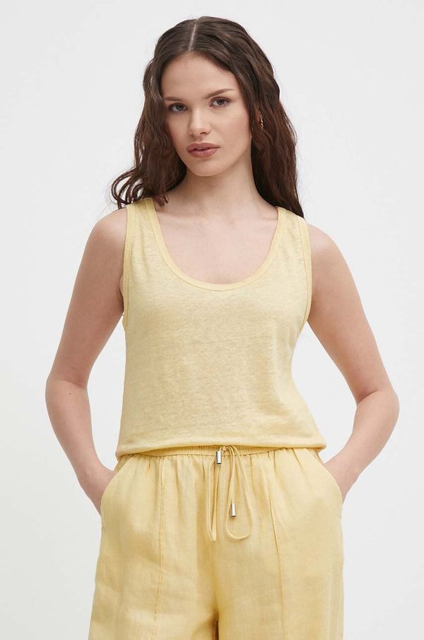 United Colors of Benetton Laneni top United Colors of Benetton boja: žuta
