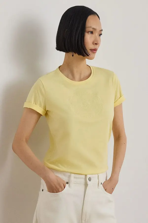 Lauren Ralph Lauren Lauren Ralph Lauren basic majica kratkih rukava za žene od pamuka