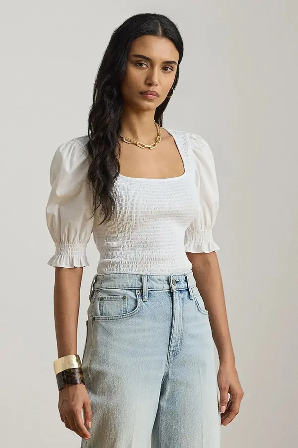 Lauren Ralph Lauren Lauren Ralph Lauren bluza za žene od pamuka