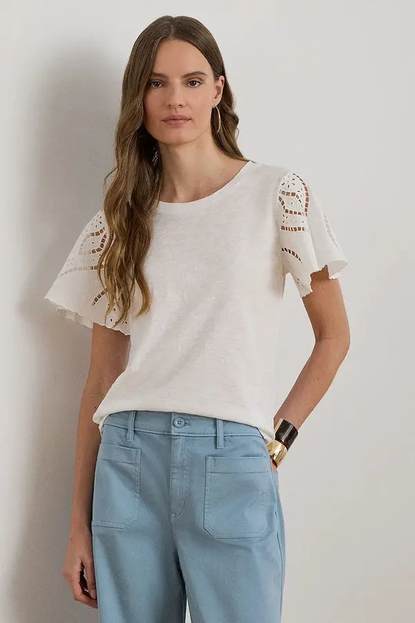 Lauren Ralph Lauren Lauren Ralph Lauren bluza ženska od pamuka