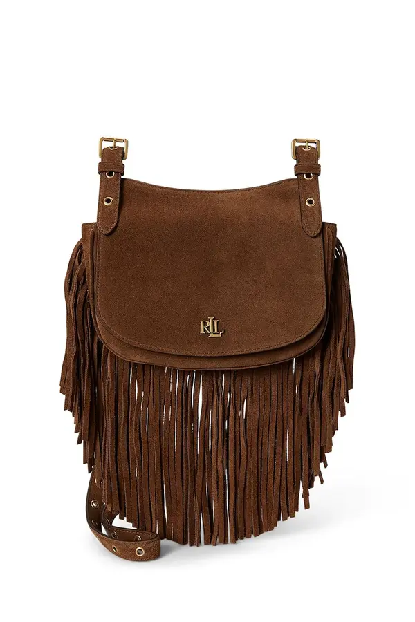 Lauren Ralph Lauren Lauren Ralph Lauren crossbody torba za žene od brušene kože