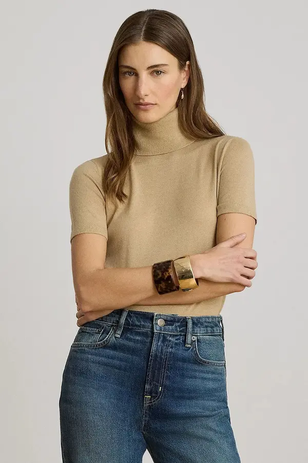 Lauren Ralph Lauren Lauren Ralph Lauren dolčevita za žene s dodatkom svile