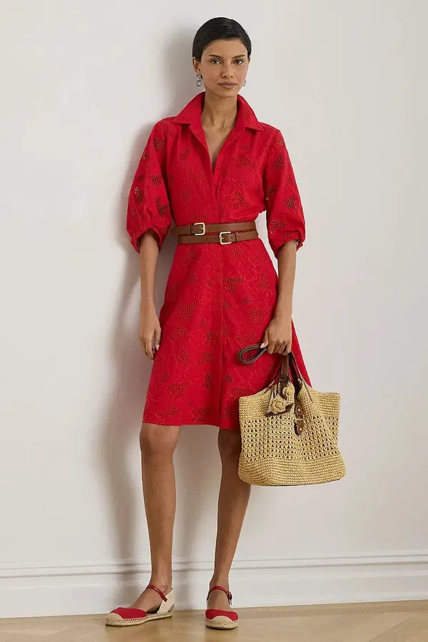 Lauren Ralph Lauren Lauren Ralph Lauren haljina u stilu košulje od pamuka