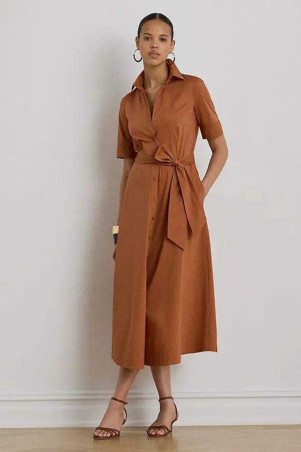 Lauren Ralph Lauren Lauren Ralph Lauren haljina u stilu košulje s pamukom