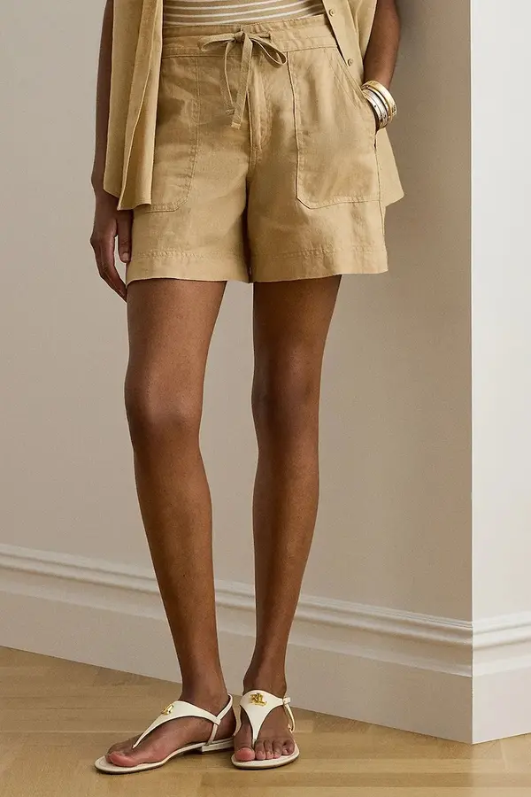 Lauren Ralph Lauren Lauren Ralph Lauren kratke hlače za žene od lana