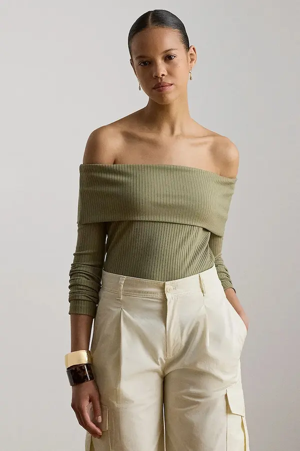 Lauren Ralph Lauren Lauren Ralph Lauren majica dugih rukava ženska s viskozom