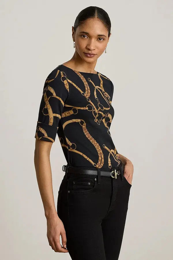 Lauren Ralph Lauren Lauren Ralph Lauren majica za žene od pamuka s elastanom