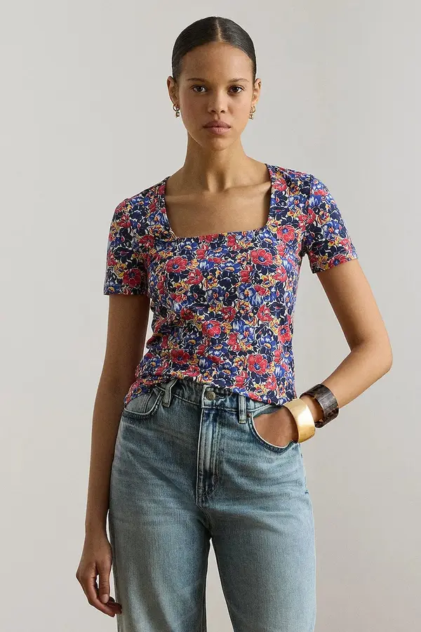 Lauren Ralph Lauren Lauren Ralph Lauren majica za žene s pamukom