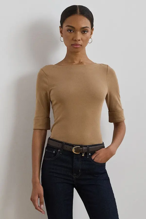Lauren Ralph Lauren Lauren Ralph Lauren majica za žene s pamukom