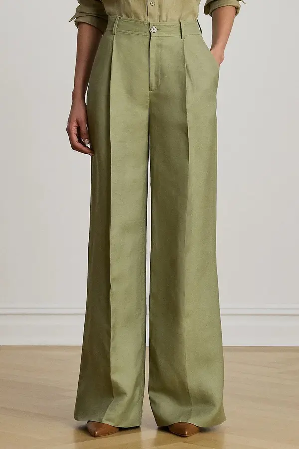 Lauren Ralph Lauren Lauren Ralph Lauren palazzo hlače za žene s lanom