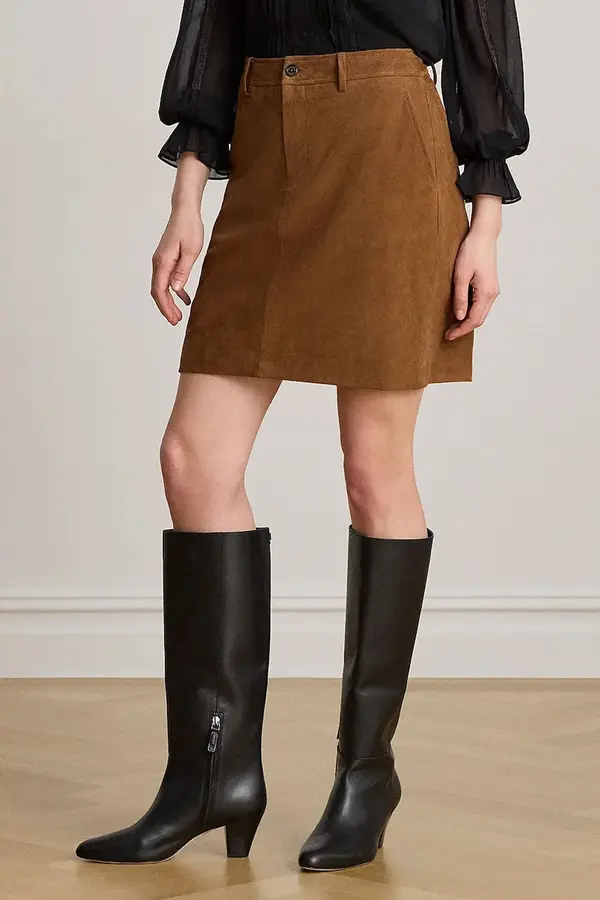 Lauren Ralph Lauren Lauren Ralph Lauren pencil suknja od brušene kože
