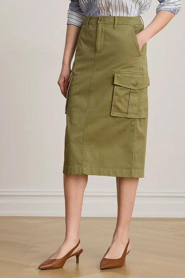 Lauren Ralph Lauren Lauren Ralph Lauren pencil suknja od pamuka s elastanom