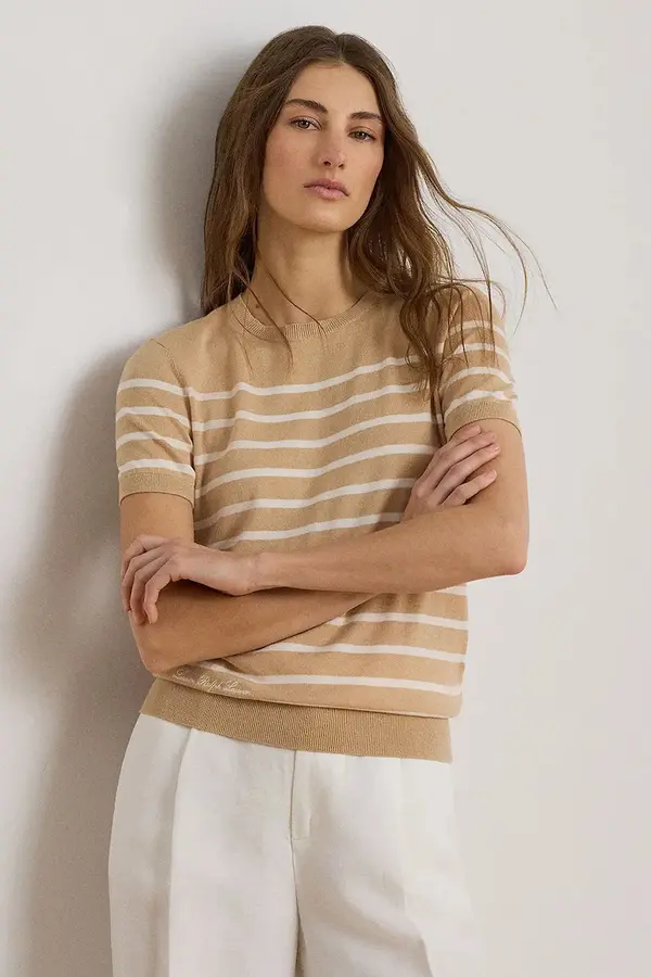 Lauren Ralph Lauren Lauren Ralph Lauren pulover kratkih rukava ženski s modalom