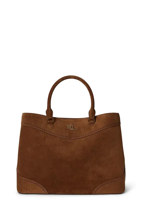 Lauren Ralph Lauren Lauren Ralph Lauren shopper torba za žene od brušene kože