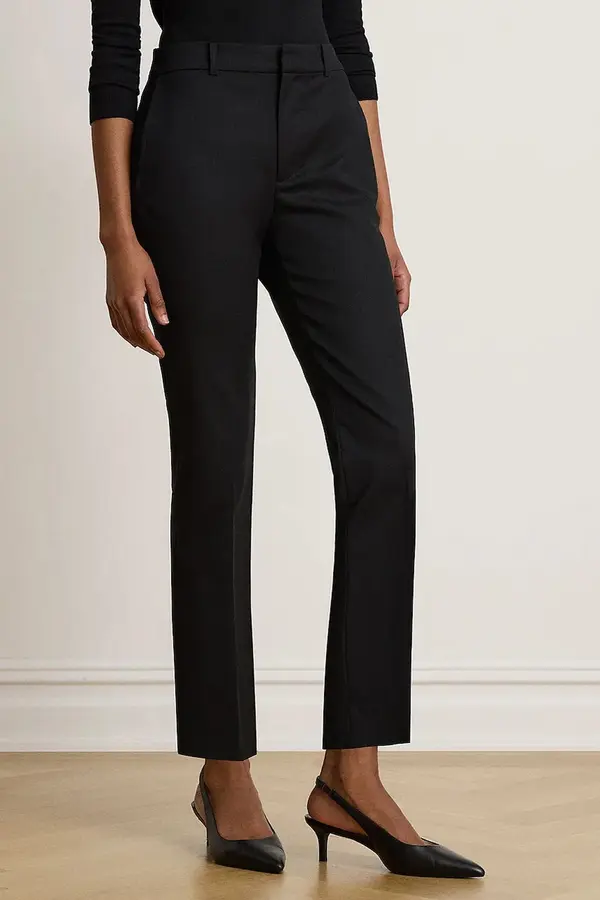 Lauren Ralph Lauren Lauren Ralph Lauren slim fit hlače za žene od pamuka s elastanom