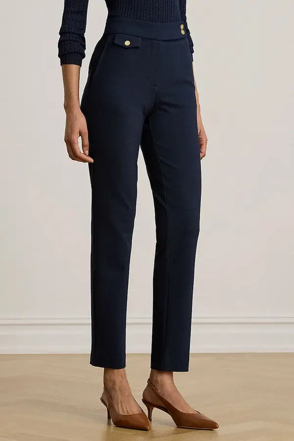 Lauren Ralph Lauren Lauren Ralph Lauren slim fit hlače za žene s viskozom