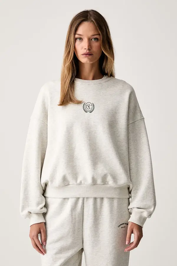 Le Privé Le Privé dukserica za žene od pamuka VARSITY CREWNECK