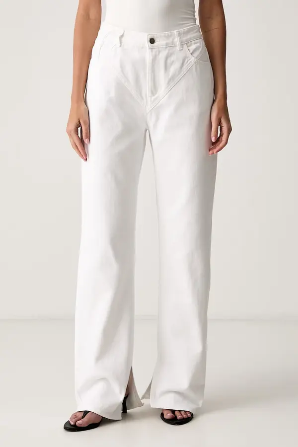 Le Privé Le Privé straight traperice za žene DEMI JEANS BLANC