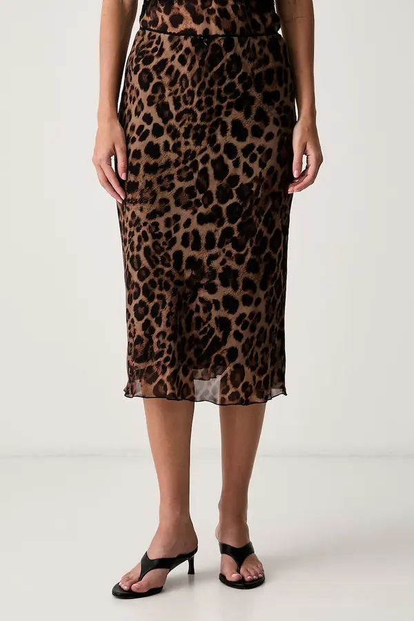 Le Privé Le Privé suknja od viskoze GENET SKIRT LEOPARD