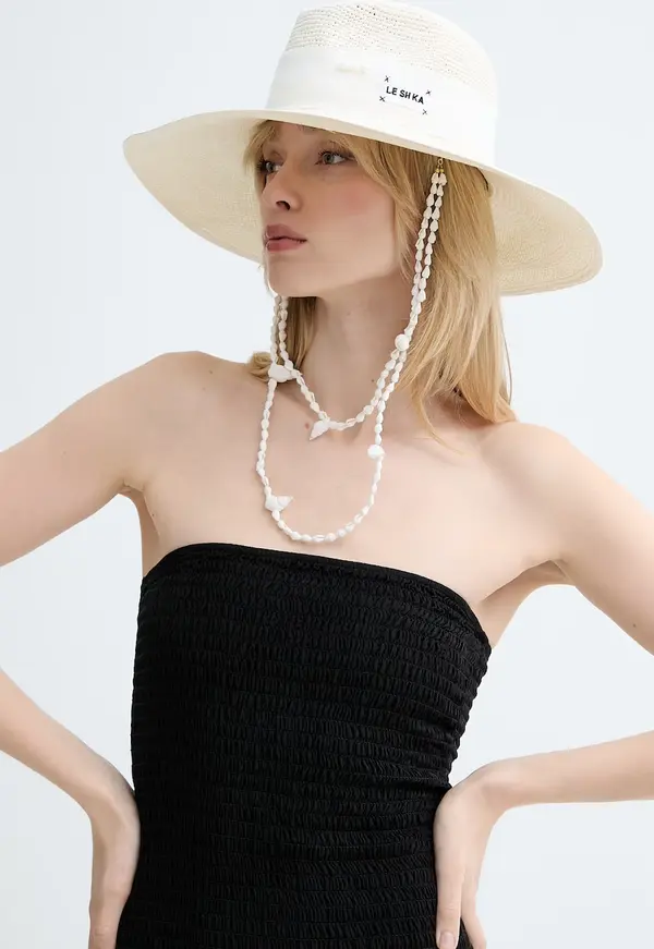 LE SH KA headwear LE SH KA headwear pleteni šešir sa širokim obodom za žene SEASHEEL LONDON
