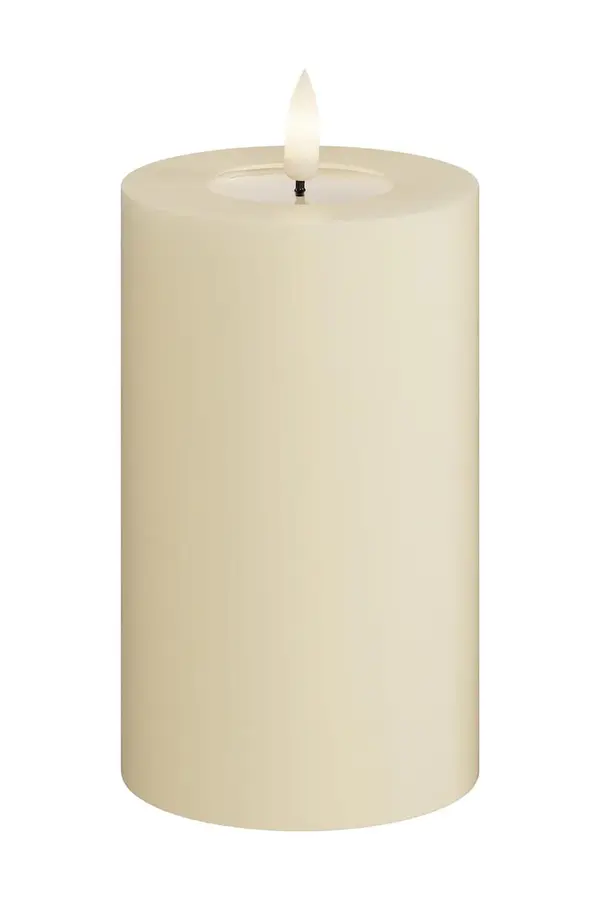 Deluxe Homeart Led svijeća Deluxe Homeart Cream Bloklys 7,5 x 12,5 cm