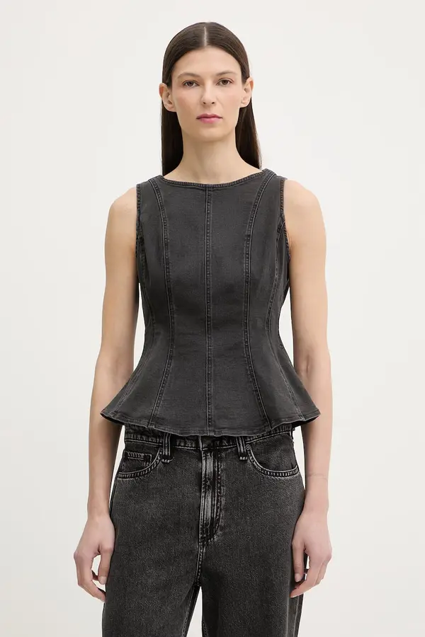 Levi's Levi's bluza ženska traper PEPLUM SEAMED DENIM