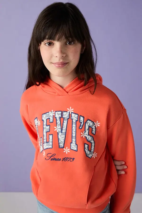 Levi's Levi's dukserica sa kapuljačom za djecu od pamuka LOGO HOODIE
