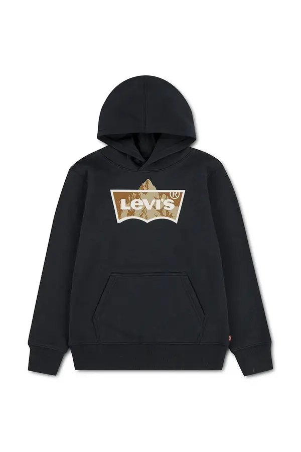 Levi's Levi's dukserica sa kapuljačom za djecu s pamukom TALLEST PEAK BATWING HOODI
