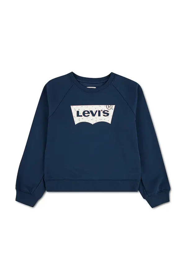 Levi's Levi's dukserica za djecu s pamukom FLORAL BATWING CREW
