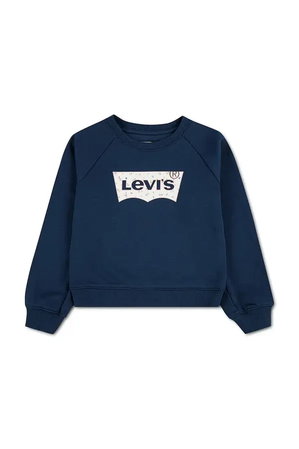 Levi's Levi's dukserica za djecu s pamukom FLORAL BATWING CREW