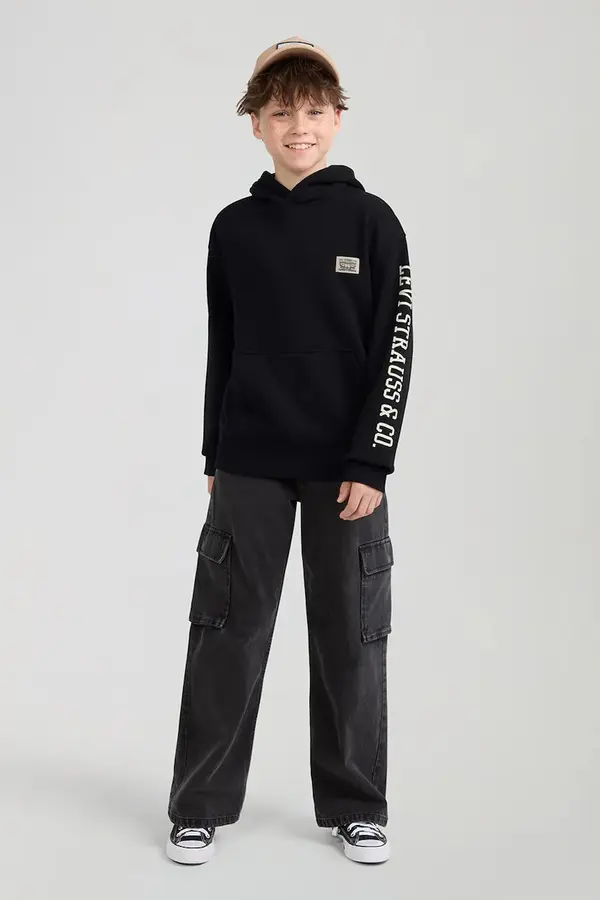 Levi's Levi's dukserica za djecu s pamukom SLEEVE HIT HOODIE