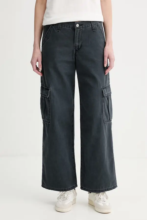 Levi's Levi's hlače ženske od pamuka SUPERLOW LOOSE CARGO ND