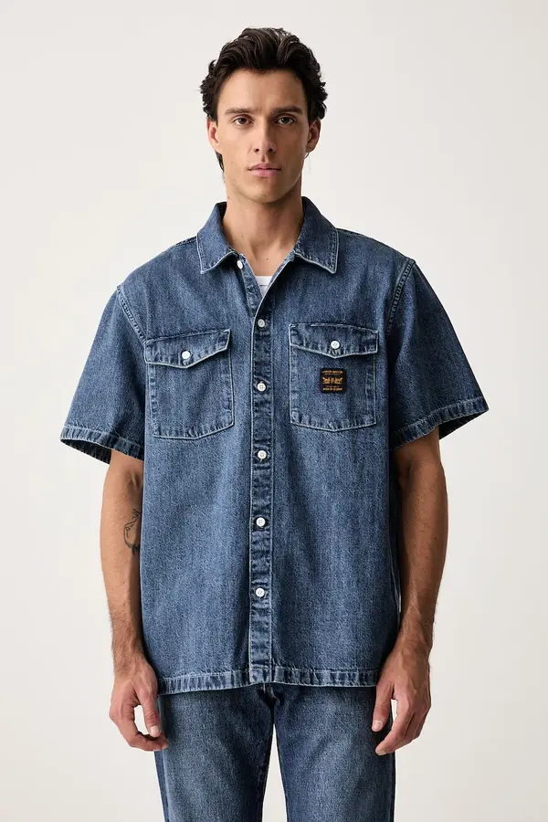 Levi's Levi's košulja za muškarce od pamuka SS WORKER - WW x WORKWEAR