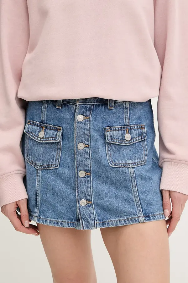 Levi's Levi's suknja od pamuka BUTTON FRONT
