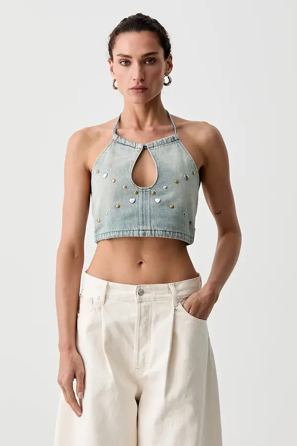 Levi's Levi's top za žene traper ROAD WORN HALTER x PRIDE