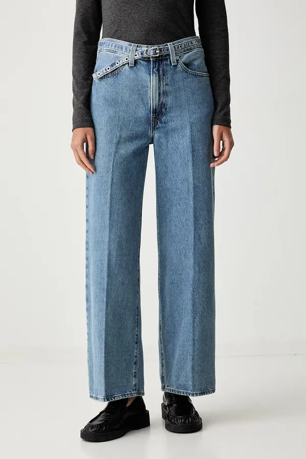 Levi's Levi's wide leg traperice za žene RIBCAGE WL BELTED