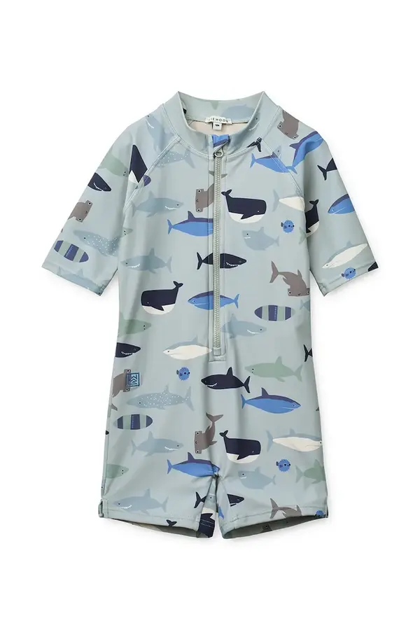 Liewood Liewood jednodijelni kupaći kostim za djecu Max Printed Shortsleeve Swim Jumpsuit