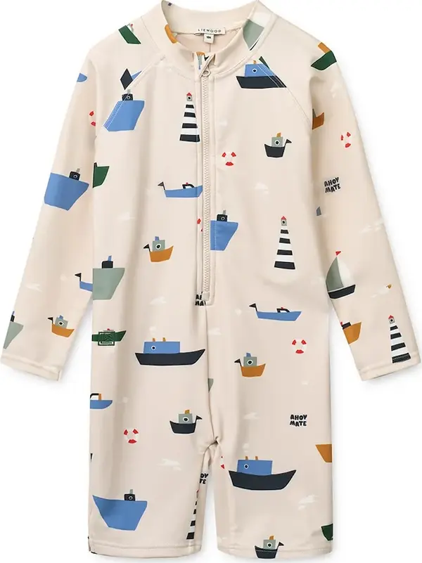 Liewood Liewood kombinezon za plažu za djecu Max Printed LS Swim Jumpsuit