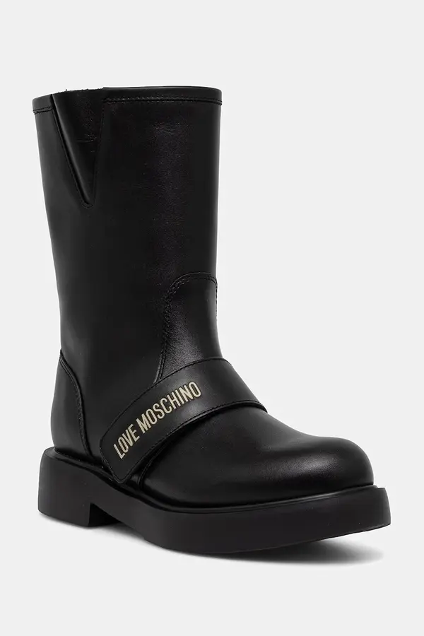 Love Moschino Love Moschino gležnjače s niskim potplatom za žene od kože