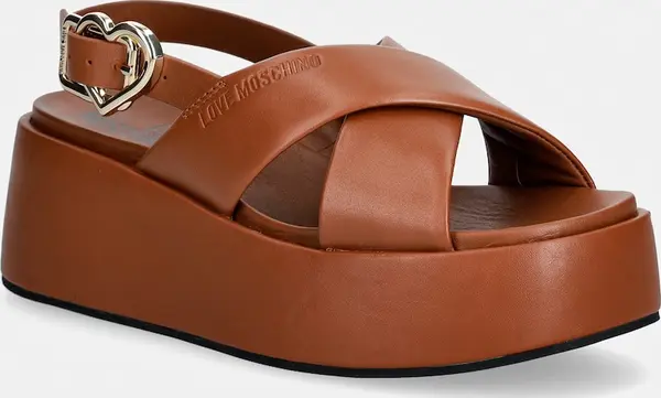Love Moschino Love Moschino sandale za žene od kože