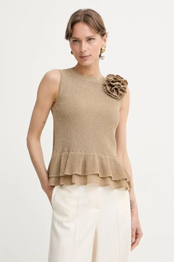 Luisa Spagnoli Luisa Spagnoli bluza s volanima za žene s viskozom Zanella