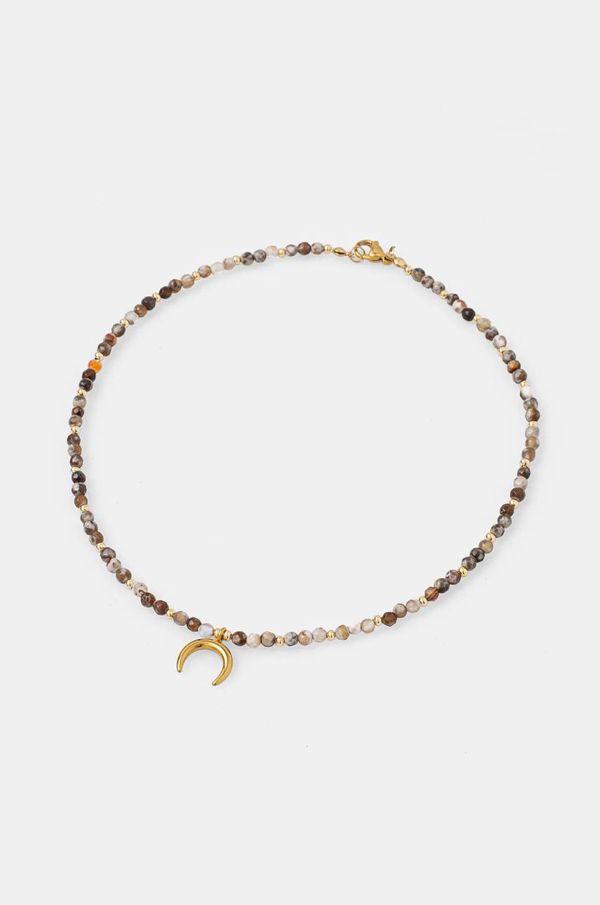 Answear Lab Lunula ogrlica sa ahatom, ručni rad Answear Lab