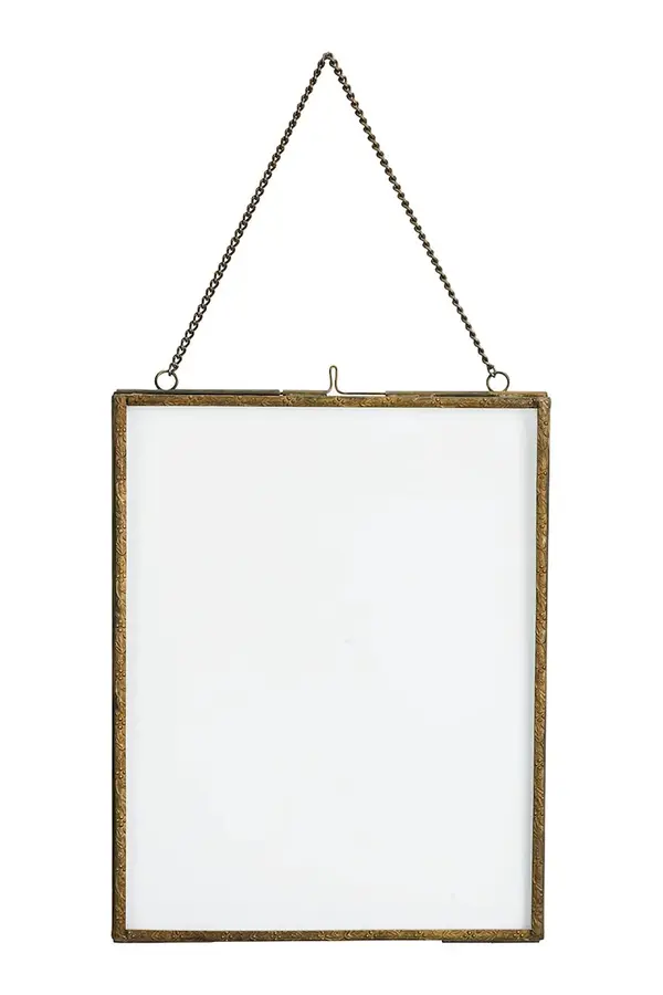 Madam Stoltz Madam Stoltz okvir viseći od metala s patinom 20 x 25 cm