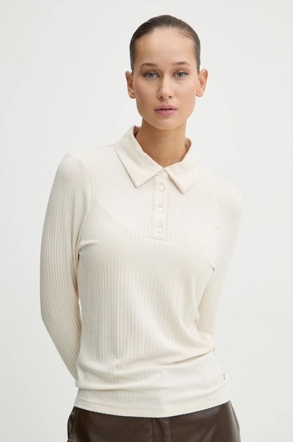 Abercrombie & Fitch Majica dugih rukava Abercrombie & Fitch za žene, boja: bež, KI139-4788