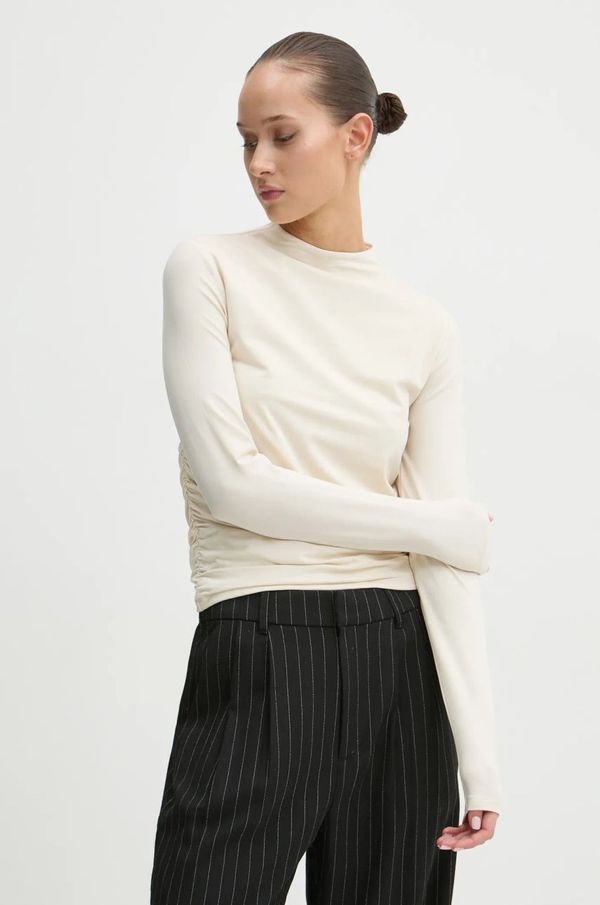 Abercrombie & Fitch Majica dugih rukava Abercrombie & Fitch za žene, boja: bež, KI139-4795