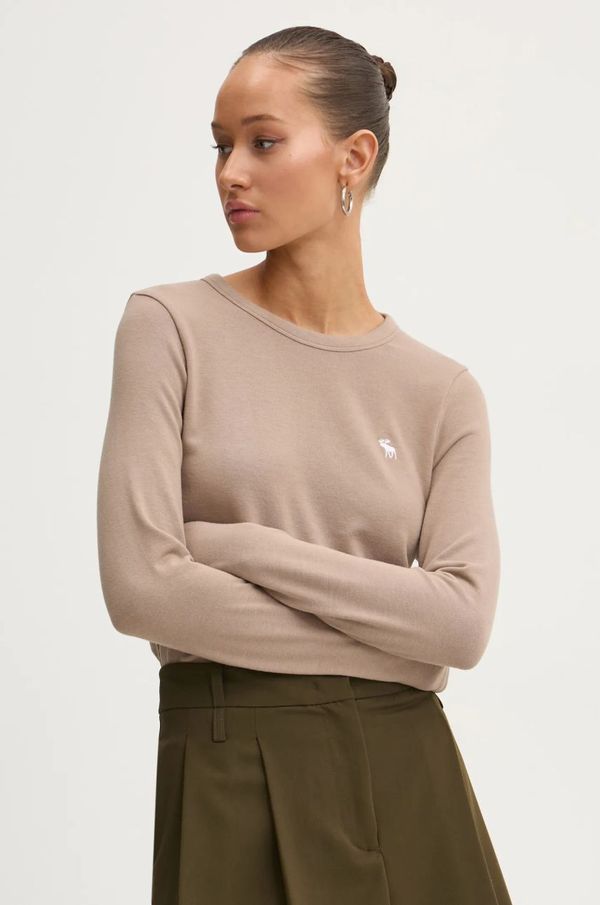 Abercrombie & Fitch Majica dugih rukava Abercrombie & Fitch za žene, boja: bež, KI139-4833